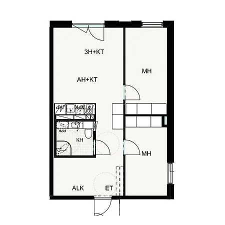 아파트호텔 Forenom Kaleva